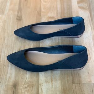 Black Lucky Brand Pointed Toe Flats Size 7